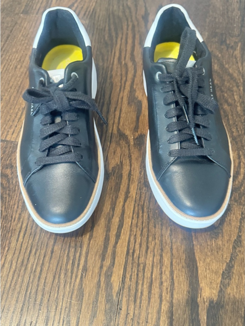 Cole Haan Women’s Black Leather Low-Top Sneakers - Classic